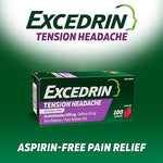 Excedrin Tension Headache Relief Caplets Without Aspirin for Head, Neck and Shoulder Pain Relief - 100 Count