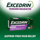 Excedrin Tension Headache Relief Caplets Without Aspirin for Head, Neck and Shoulder Pain Relief - 100 Count