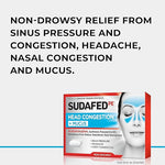 Sudafed PE Head Congestion + Mucus Tablets for Sinus Pressure, Pain & Congestion, 24 ct