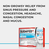 Sudafed PE Head Congestion + Mucus Tablets for Sinus Pressure, Pain & Congestion, 24 ct