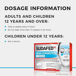 Sudafed PE Head Congestion + Mucus Tablets for Sinus Pressure, Pain & Congestion, 24 ct