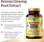 Solgar Korean Ginseng Root Extract  60 Vegetable Capsuls