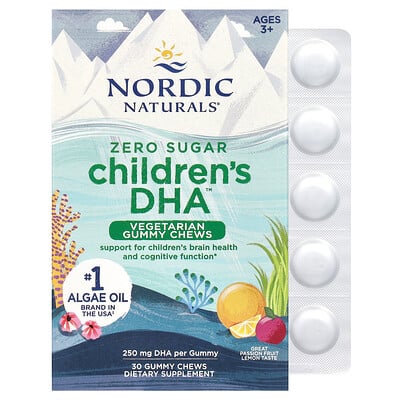 Compare Prices Price Tracking Specs Nordic Naturals, Zero Sugar Children's DHA, Ages 3+, Passion Fruit Lemon, 250 mg, 30 Gummy Chewsby Nordic Naturals