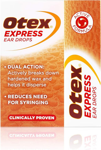 Otex Express Ear Drops for Hardened Ear Wax, 10ml