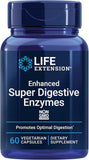 Life Extension Enhanced Super Digestive Enzymes - Digestive Health Support Supplement - Targets fat, protein, carb Digestion - Vegetarian Formula - Non-GMO - 60 Capsules