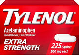 Tylenol Extra Strength Caplets with 500 mg Acetaminophen, Pain Reliever and Fever Reducer for Headache, Backache, Toothache & Minor Arthritis Pain Relief, 225 Count