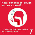 Tylenol Cold + Flu Severe Day & Night Caplets for Fever, Pain, Cough & Congestion Relief, 24 Count