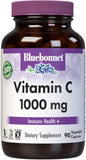 Bluebonnet Nutrition Vitamin C 1000 mg Vegetable Capsules, Ascorbic Acid, For Immune Health & Skin Health, Vegan, Vegetarian, Non GMO, Gluten Free, Soy Free, Milk Free, Kosher, 90 Vegetable Capsules