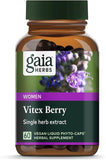 Gaia Herbs Vitex Berry - Supports Hormone Balance & Fertility for Women - Healthy Progesterone for Menstrual Health - 60 Vegan Caps (30-Day Supply)