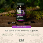 Gaia Herbs Vitex Berry - Supports Hormone Balance & Fertility for Women - Healthy Progesterone for Menstrual Health - 60 Vegan Caps (30-Day Supply)