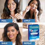 Crest 3DWhitestrips Vivid Plus 10 Treatments + 1 Hour Express 2 Treatments Teeth Whitening Kit, 8 Levels Whiter