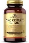 Solgar Zinc Citrate 30 Mg 100 Vigetable Capsules