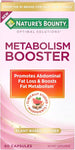 Nature's Bounty Optimal Solutions Metabolism Booster Supplement, Boosts Fat Metabolism, Promotes Abdominal Fat Loss, with Citrus Extracts and Black Ginger, 60 Capsules