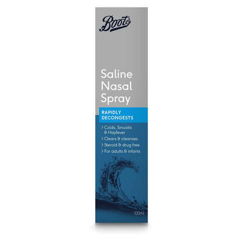 Boots Saline Nasal Spray Rapidly Deconests   100ml