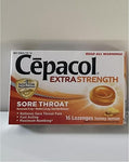 Cepacol Extra Strength Sore Throat Lozenges, Powerful Symptom Relief, Oral Pain Reliever, Honey Lemon, 16 Count (Pack of 1)