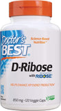 Doctor's Best D-Ribose with Bioenergy Ribose, Vegan, Energy Enhancement, 120 Veggie Caps