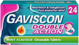 Gaviscon Double Action Tabs Heartburn Indigestion Mint 24s