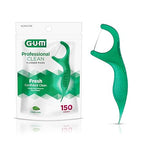 Sunstar GUM Professional Clean Flosser with a Fresh Mint Flavor (Pack of 150)