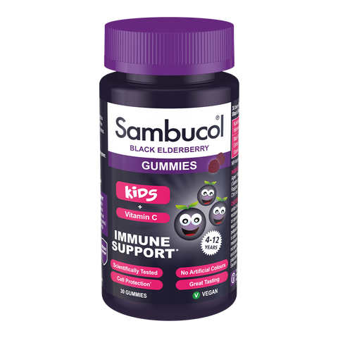 Sambucol Black Elderberry Gummies for Kids - Elderberry Kids Gummies, Kids Elderberry Gummies with Zinc and Vitamin C, Elderberry for Kids - 30 Count