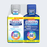 Mucinex Max Strength Cold & Flu Medicine - Day & Night - Liquid two -6floz(180ml) total 12 fl oz (360ml)