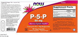 NOW Supplements, P-5-P 50 mg with Coenzyme B-6 + Mg Bisglycinate, 90 Veg Capsules