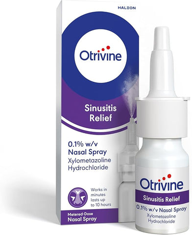 Otrivine Sinusitis Relief Nasal Spray, Blocked Nose, Congestion Relief Spray, 10 ml