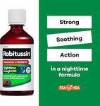 Robitussin Maximum Strength Nighttime Cough DM, Cough Medicine for Adults, Berry Flavor - 8 Fl Oz