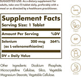 Solgar Yeast-Free Selenium 200 mcg, 250 Tablets - Supports Antioxidant & Immune System Health - Non-GMO, Vegan, Gluten Free, Dairy Free, Kosher - 250 Servings