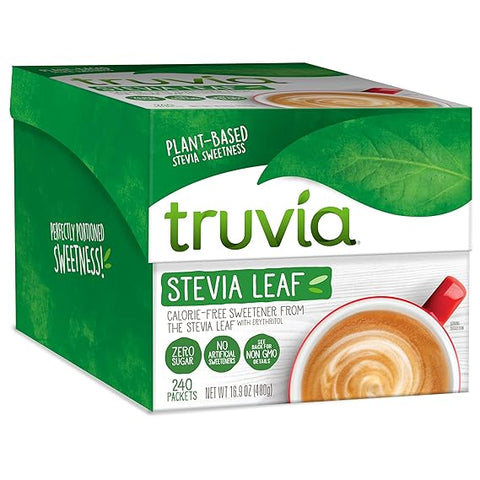 truvia Original Calorie-Free Sweetener from the Stevia Leaf Packets, 240 Count (16.9 oz Carton)