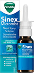 Vicks Nasal Spray, Sinex Micromist Decongestant Nose Spray For Blocked Nose With Oxymetazoline, Unblocks The Nose Fast, Blocked Nose Relief, Cold Virus Blocker, Menthol Aroma, 15 ml