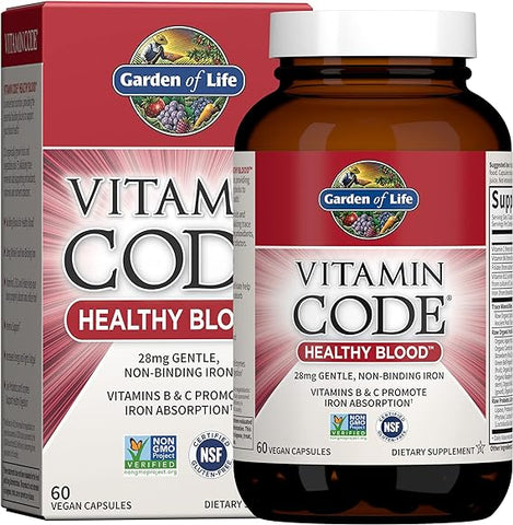 Garden Of Life Vitamin Code, Healthy Blood, 60 Vegan Capsules