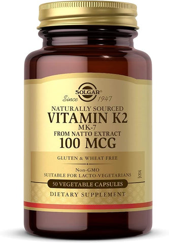 Solagr Vitamin K2 MK-7 100 Mcg 50 Vegetable Capsules