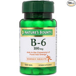 Nature's Bounty, Vitamin B-6, 100 mg, 100 Tablets