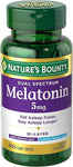 Nature's Bounty Dual Spectrum Bi-Layer Melatonin 5 mg Tablets - 60 Count