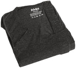 FridaBaby Women's Labor and Delivery Gown by Frida Mom| Easy-Snap, Tagless, Skin-to-Skin Access for Nursing and Full Coverage in The Back (Charcoal)