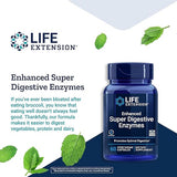 Life Extension Enhanced Super Digestive Enzymes - Digestive Health Support Supplement - Targets fat, protein, carb Digestion - Vegetarian Formula - Non-GMO - 60 Capsules