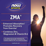 NOW Sports Nutrition, ZMA (Zinc, Magnesium and Vitamin B-6), Enhanced Absorption, Sports Recovery*, 90 Capsules