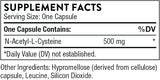 THORNE NAC - N-Acetylcysteine - 500mg - Supports Respiratory Health and Immune Function; Promotes Liver and Kidney Detox - 90 Capsules