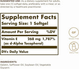 SOLGAR Vitamin E 268 mg (400 IU) - 100 Softgels - Naturally-Sourced Vitamin E as d-Alpha Tocopherol - Gluten Free, Dairy Free - 100 Servings