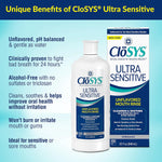 CloSYS Ultra Sensitive Mouthwash, Unflavored Alcohol Free, Dye Free, pH Balanced, Helps Soothe Entire Mouth - 32 Oz