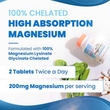 Doctor's Best High Absorption Magnesium Glycinate Lysinate, 100% Chelated, Non-GMO, Vegan, Gluten & Soy Free, 100 mg, 240 Count