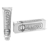 Marvis toothpaste tube and packaging on a white background