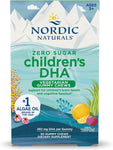 Nordic Naturals Zero Sugar Children’s DHA Vegetarian Gummy Chews - Passion Fruit Lemon Flavor - 30 Gummies - Vegan Algae Oil Omega-3 Supplement for Kids Brain & Cognition Support - 30 Servings