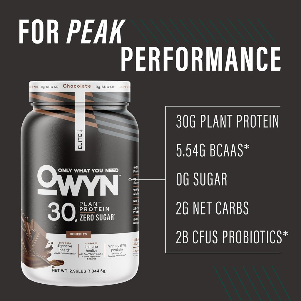 OWYN Only What You Need Pro Elite Vegan 30g Plant-Based High Protein P ...