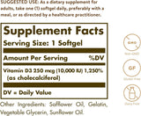 Solgar Vitamin D3 Cholecalciferol 250 MCG 10000 IU Softgels Bone & Immune Support