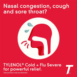 Tylenol Cold + Flu Severe Day & Night Caplets for Fever, Pain, Cough & Congestion Relief, 24 Count