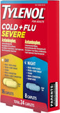 Tylenol Cold + Flu Severe Day & Night Caplets for Fever, Pain, Cough & Congestion Relief, 24 Count