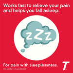 Tylenol PM Extra Strength Nighttime Pain Reliever & Sleep Aid Caplets, 500 mg Acetaminophen & 25 mg Diphenhydramine HCl, Relief for Nighttime Aches & Pains, Non-Habit Forming, 100 ct