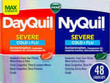 VICKS DayQuil & NyQuil SEVERE Cold Flu Multi-Symptom Relief LiquiCaps Combo Pack