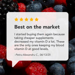 Liposomal Vitamin D3 and K2 Liquid Sachets Mixed Berry Flavour